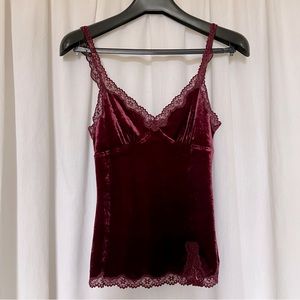 Express Burgundy Velour Tank/Cami*